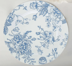 Blue Floral Charger